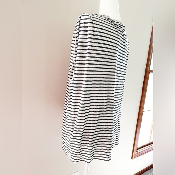 Allsaints Cotton Black And White Striped Sleeveless Top Size 0 Flowy Top - Picture 5 of 12